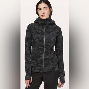 Lululemon Scuba Hoodie Light Cotton Fleece Incognito Camo Multi Grey Size 8